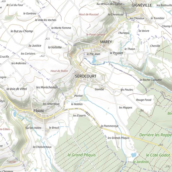 Plan cartographique de Ru des Auges