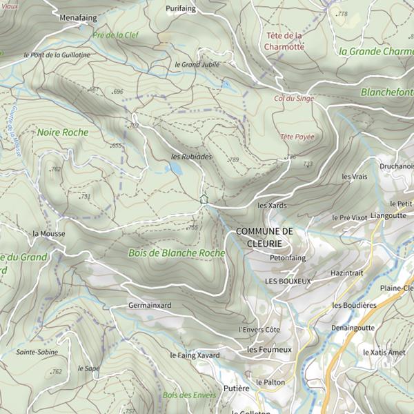 Plan cartographique de Ru des Basses