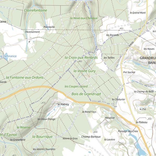 Plan cartographique de Ru des Bocards
