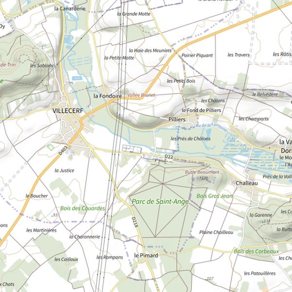 Plan cartographique de Ru des Bouillons : Aappme L'Orvannaise