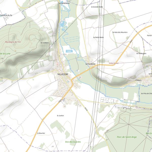 Plan cartographique de Ru des Bouillons
