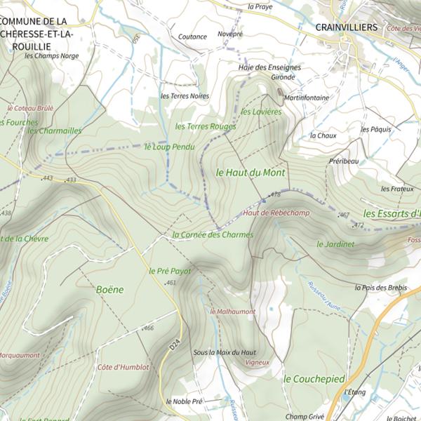 Plan cartographique de Ru des Charmailles