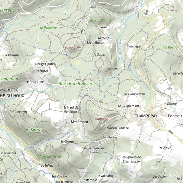 Plan cartographique de Ru des Clous