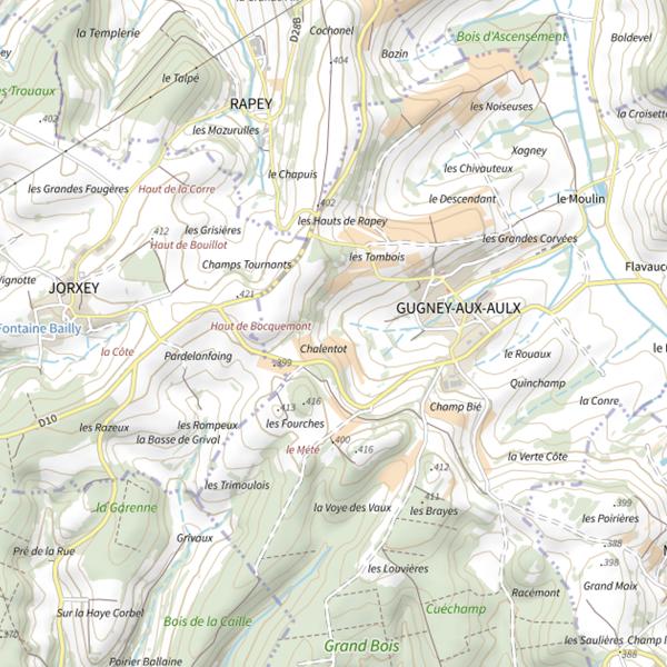 Plan cartographique de Ru des Corbelles