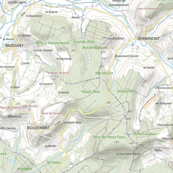 Plan cartographique de Ru des Curtilles