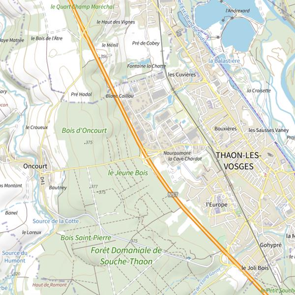 Plan cartographique de Ru des Cuvieres