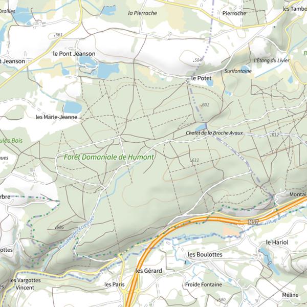Plan cartographique de Ru des Ecrevisses