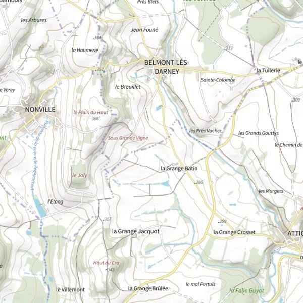 Plan cartographique de Ru des Essarts