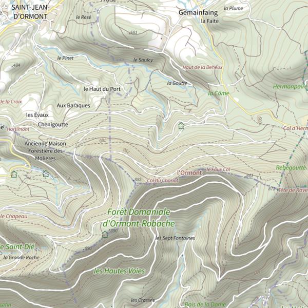 Plan cartographique de Ru des Gouttes