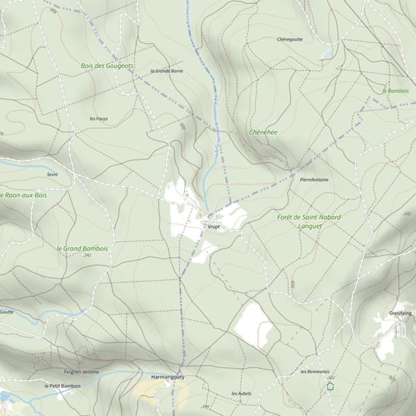Plan cartographique de Ru des Noires Faignes