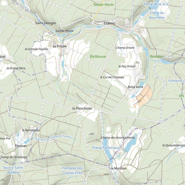 Plan cartographique de Ru des Orgoneaux