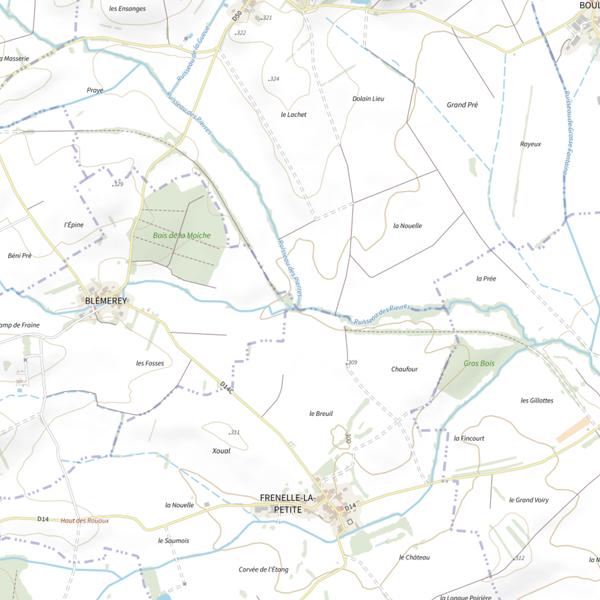 Plan cartographique de Ru des Pierres