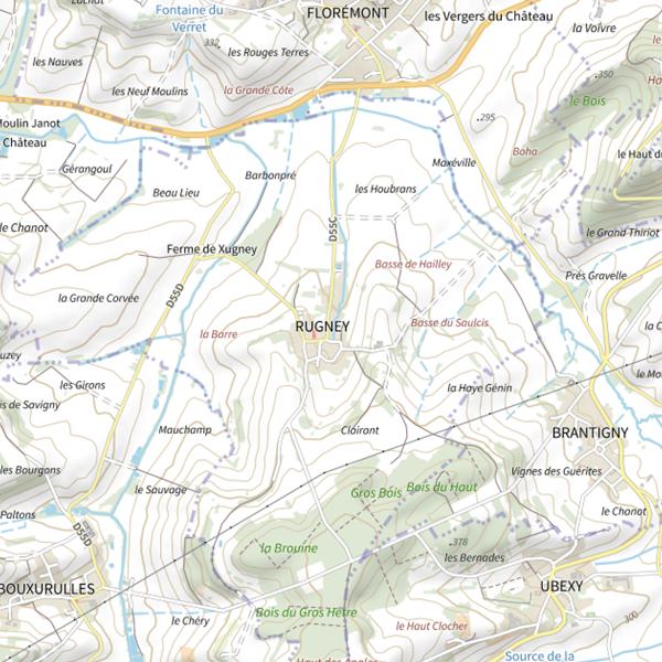 Plan cartographique de Ru des Pres