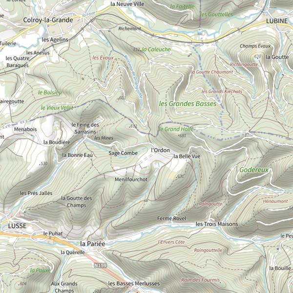 Plan cartographique de Ru des Sarrazins