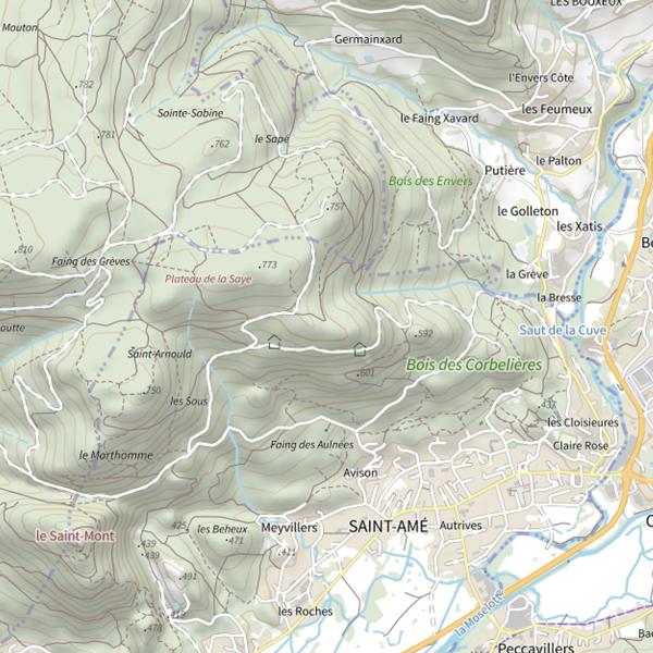 Plan cartographique de Ru des Voues