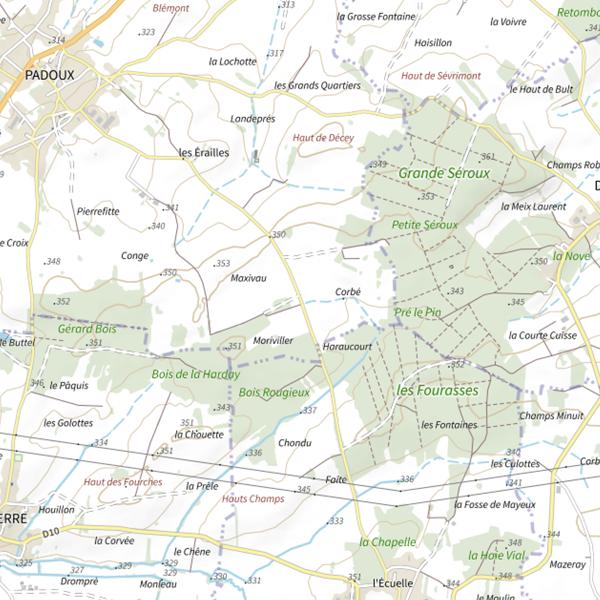 Plan cartographique de Ru d'Haraucourt