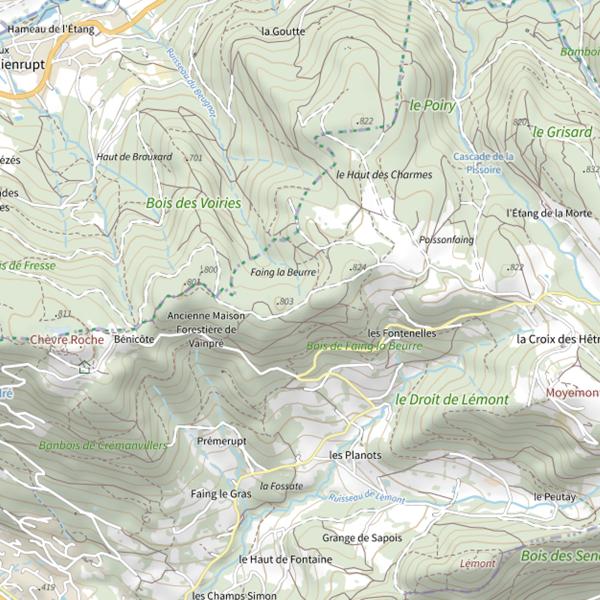 Plan cartographique de Ru du Beugnot