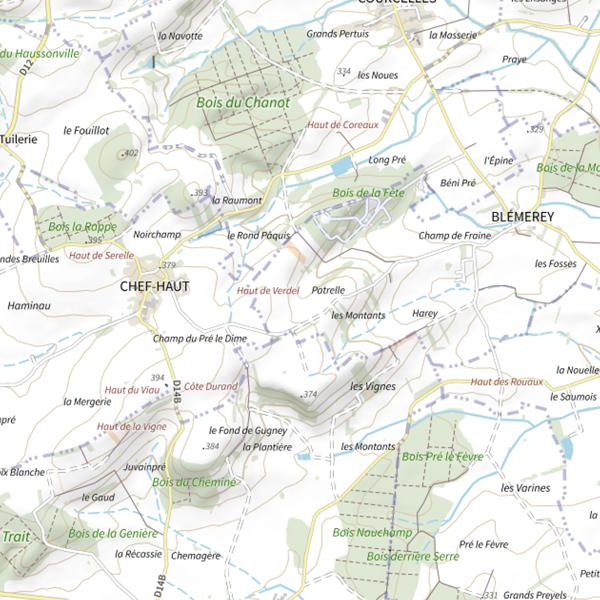 Plan cartographique de Ru du Breuil