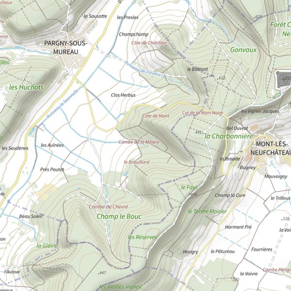 Plan cartographique de Ru du Champ Balance