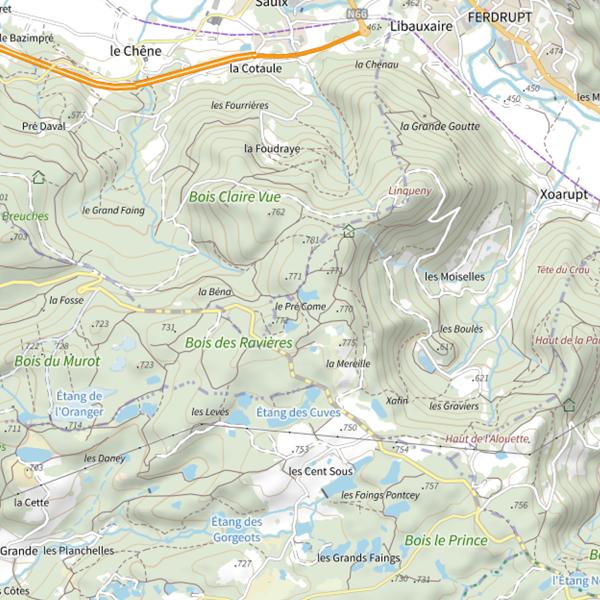 Plan cartographique de Ru du Chene
