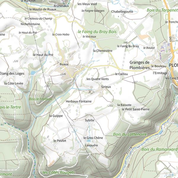 Plan cartographique de Ru du Chevrecul