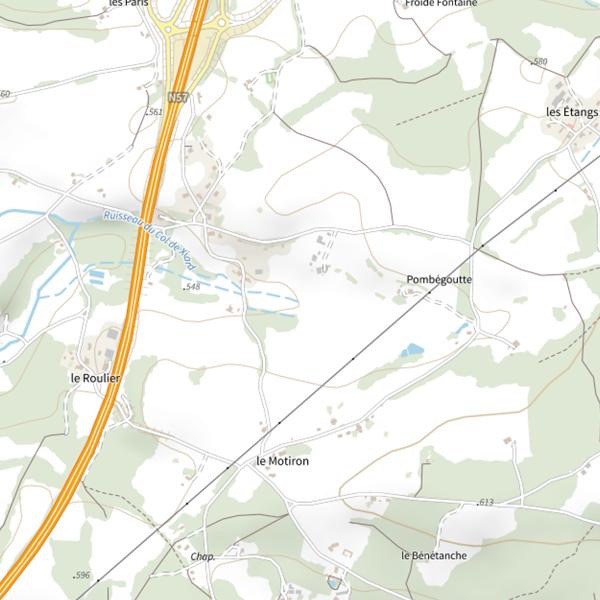 Plan cartographique de Ru du Col de Xiard