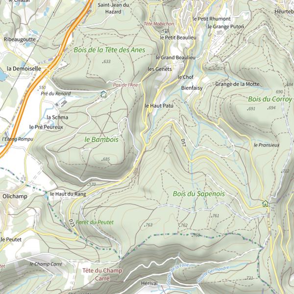 Plan cartographique de Ru du Fouchot