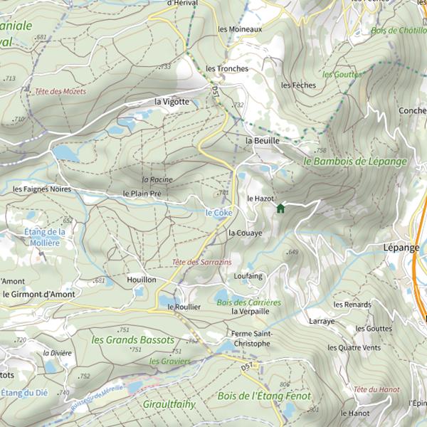 Plan cartographique de Ru du Gehard