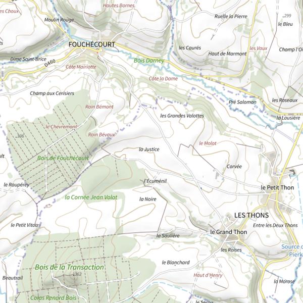 Plan cartographique de Ru du Grand Thon