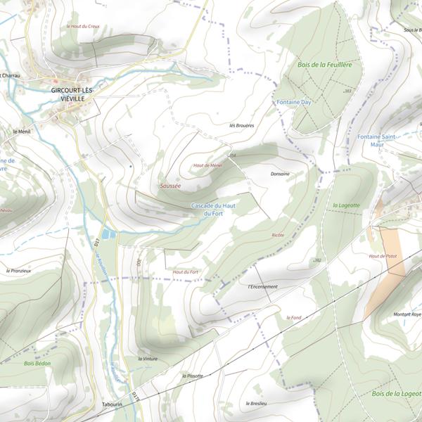Plan cartographique de Ru du Haut du Fort