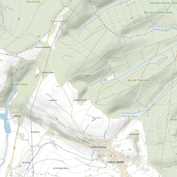 Plan cartographique de Ru du Large Foin