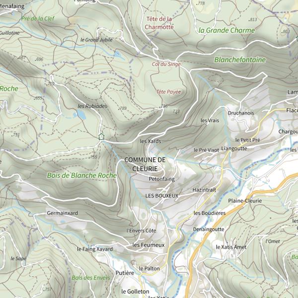 Plan cartographique de Ru du Liangoutte
