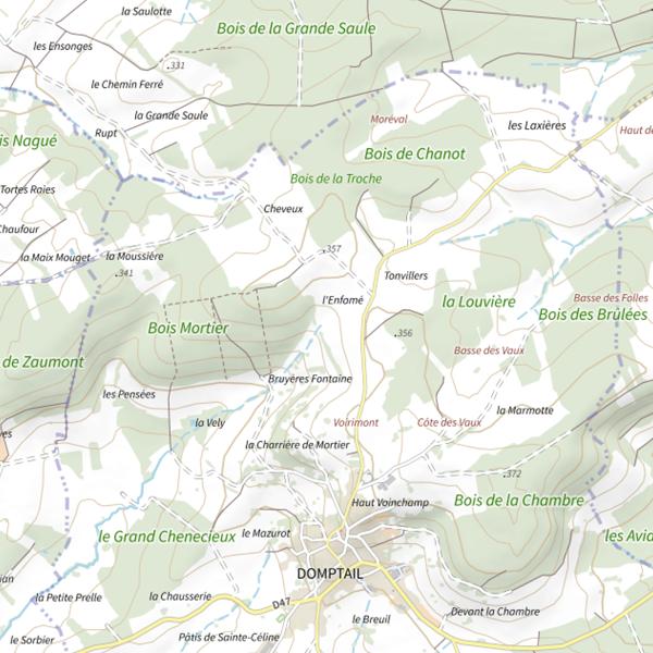 Plan cartographique de Ru du Mortier