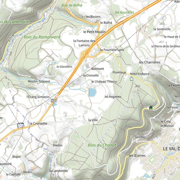 Plan cartographique de Ru du Moulin Taquere