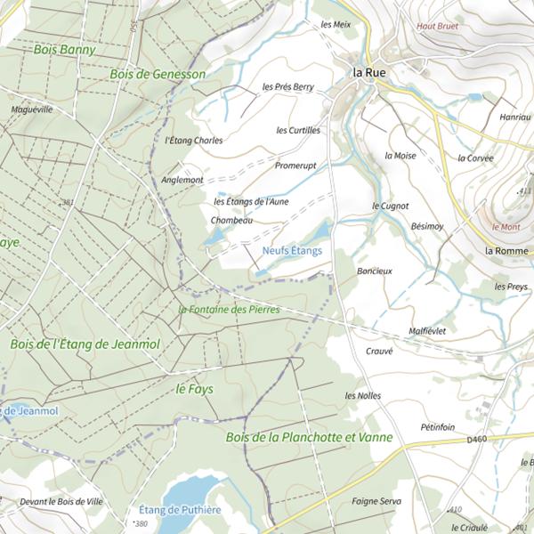 Plan cartographique de Ru du Neuf Étang
