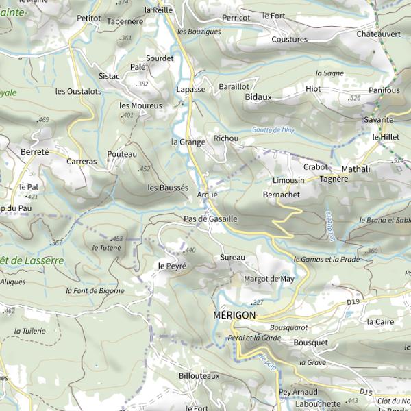 Plan cartographique de Ru. du Pas de Couverans à Ste Croix Volvestre