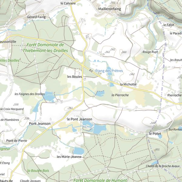 Plan cartographique de Ru du Pont Jeanson
