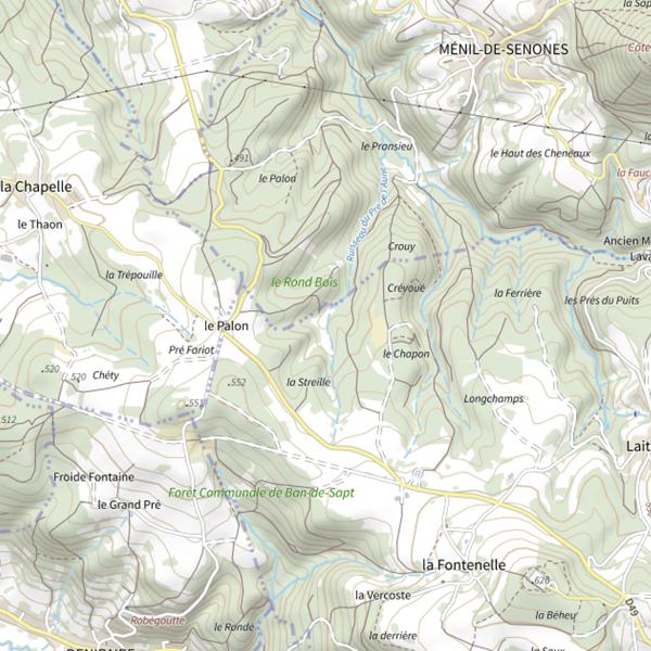 Plan cartographique de Ru du Pre de l'Aune