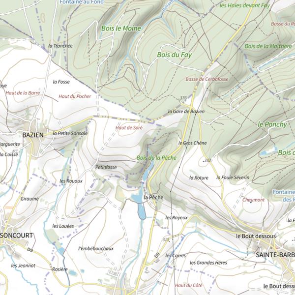 Plan cartographique de Ru du Pre Guerin