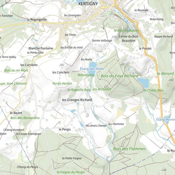 Plan cartographique de Ru du Rechentreux