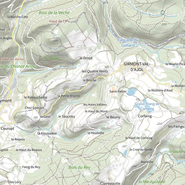 Plan cartographique de Ru du Saucelet