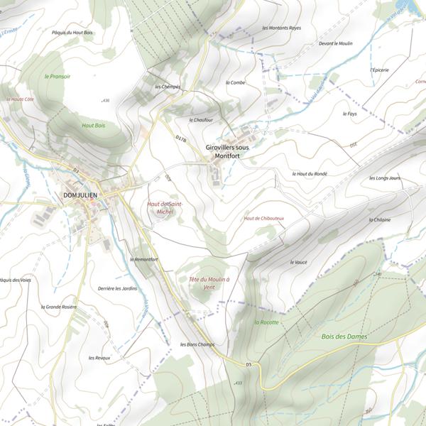Plan cartographique de Ru du Val d'Arol