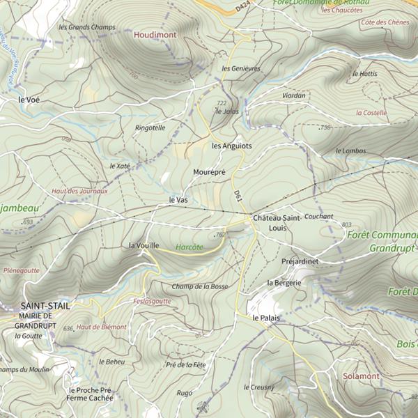 Plan cartographique de Ru du Voe