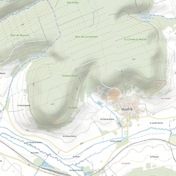 Plan cartographique de Ru Durand