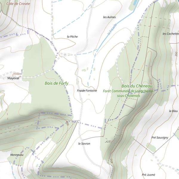 Plan cartographique de Ru Frezelle