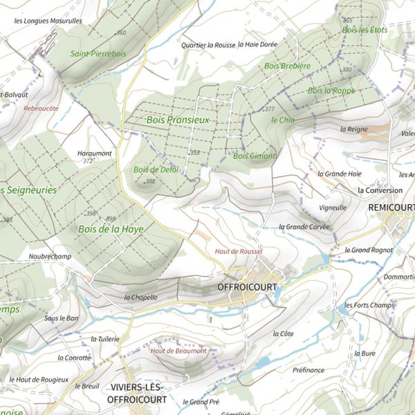 Plan cartographique de Ru Gebe
