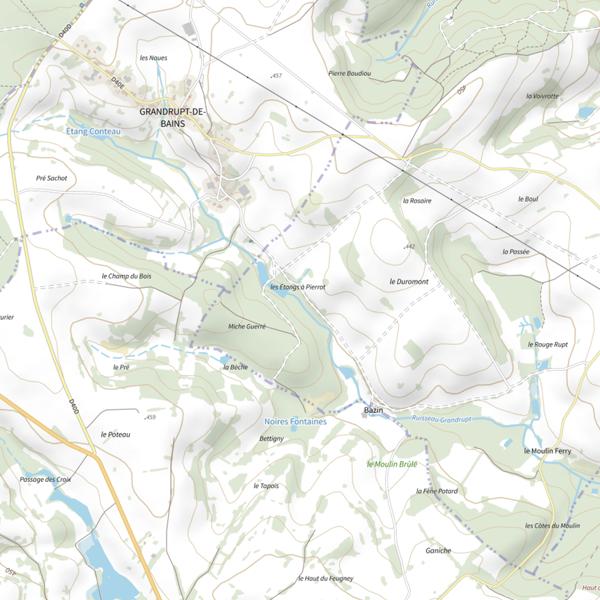 Plan cartographique de Ru Grandrupt