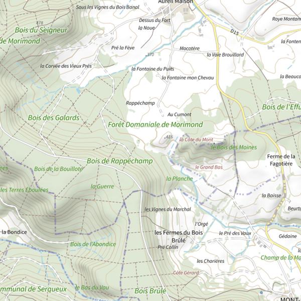 Plan cartographique de Ru Haut Fer