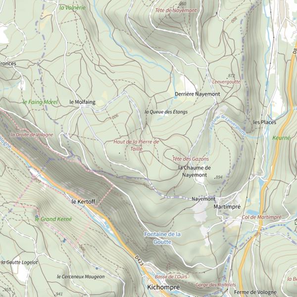Plan cartographique de Ru la Corbeline
