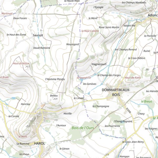 Plan cartographique de Ru la Gitte